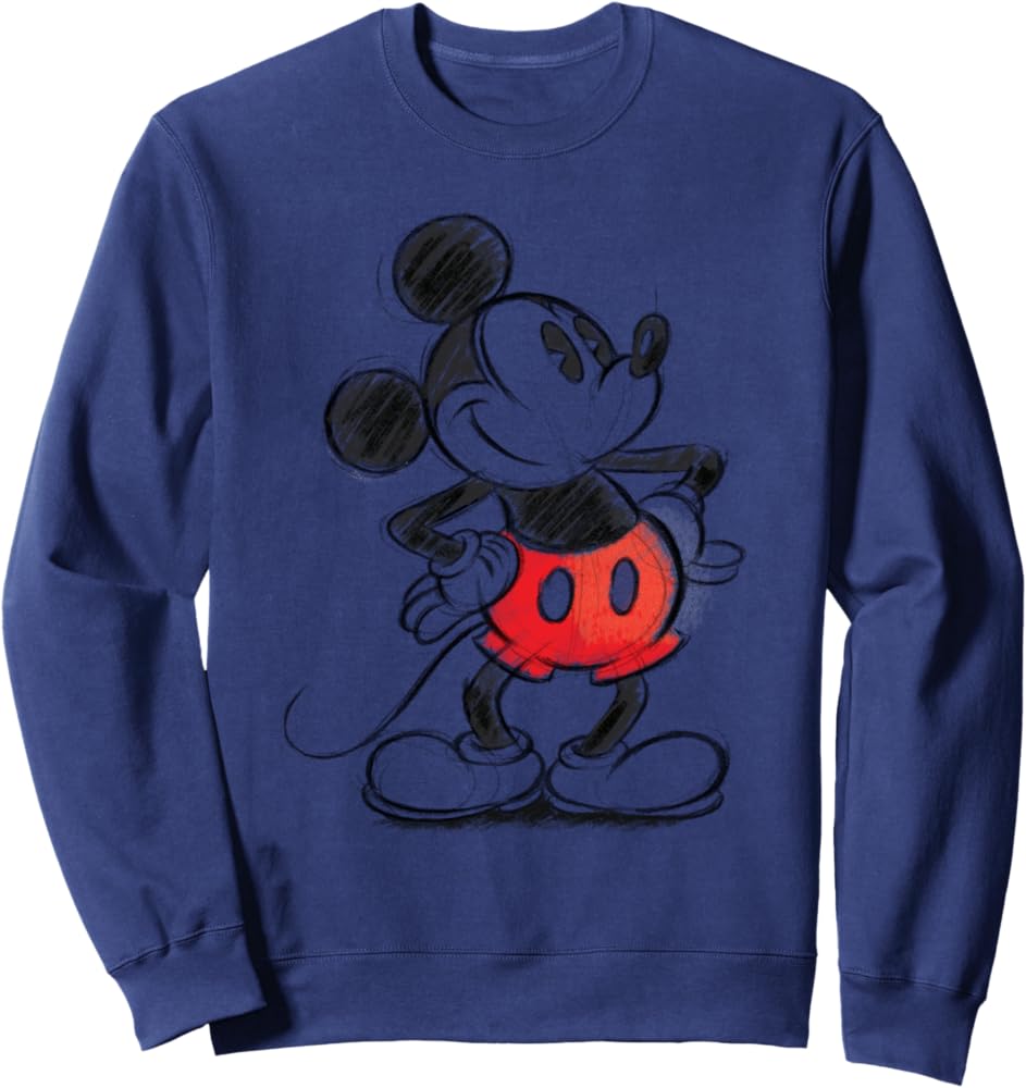 ミッキー　DRAWING OS PULLOVER SWEATSHIRT Amazon.com: Disney - Mickey Mouse Sketch Pullover Sweatshirt